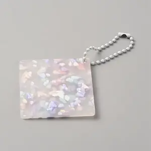 Translucent Acrylic Disc Pendant Keychain