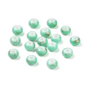 Opaque Spray Painted Glass Beads