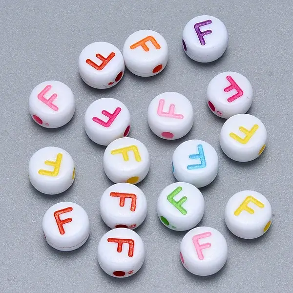 Craft Acrylic Horizontal Hole Letter Beads