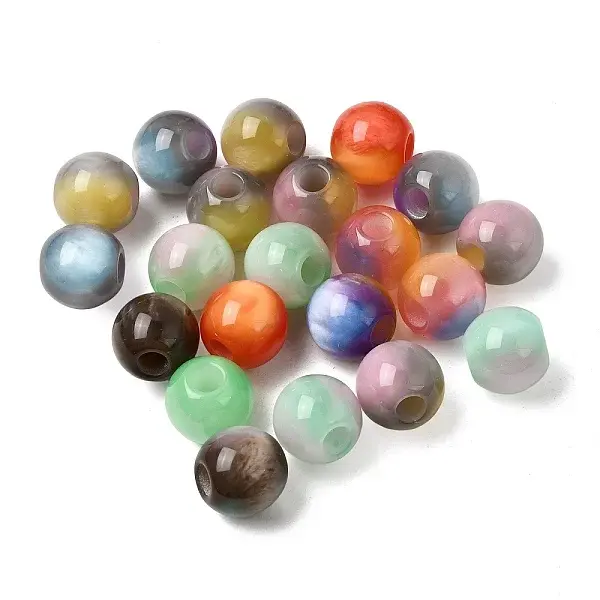 Two Tone Resin European Beads