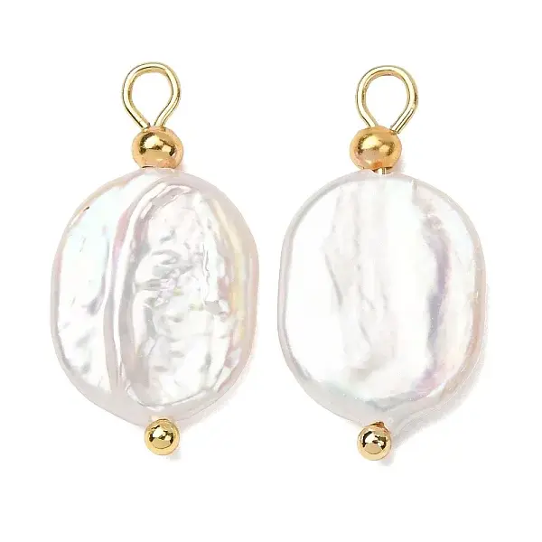 Natural Baroque Keshi Pearl Pendants