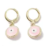 Golden Brass Dangle Leverback Earrings