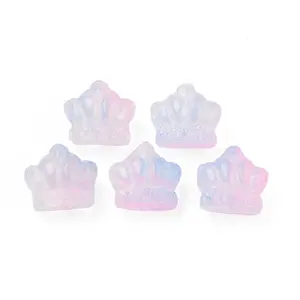 Two Tone Transparent Spray Painted Glass Beads