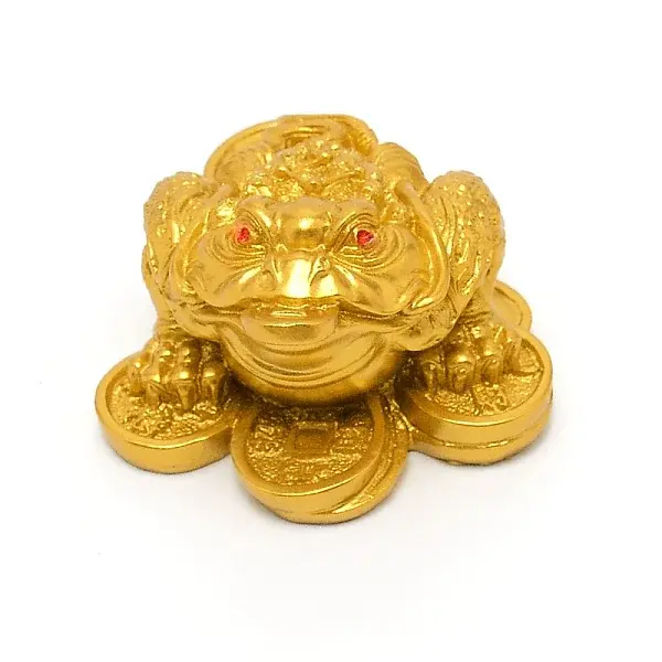 Resin Toad and Copper Coin Ornaments