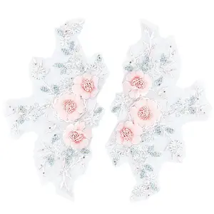 2Pcs Polyester Computerized Embroidered Appliques