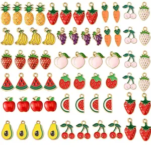 18Pcs 18 Styles Alloy Enamel Pendants