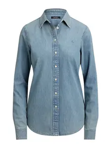 Lauren Ralph Lauren Blúzka  modrá denim