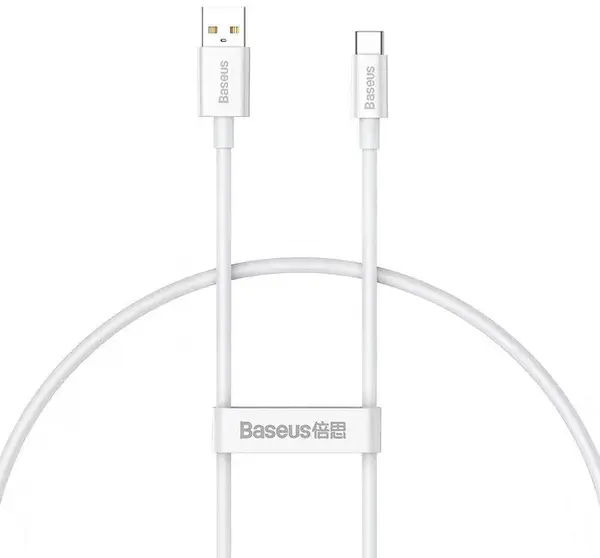 Datový kabel Baseus Superior Series Fast Charging USB - USB-C 100W 0.25m, bílá