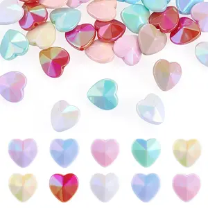 30Pcs UV Plating Opaque Acrylic Beads