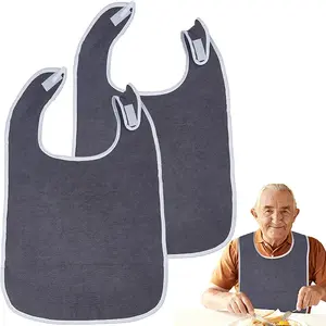 Polyester Adult Bibs for Elderly Women Men