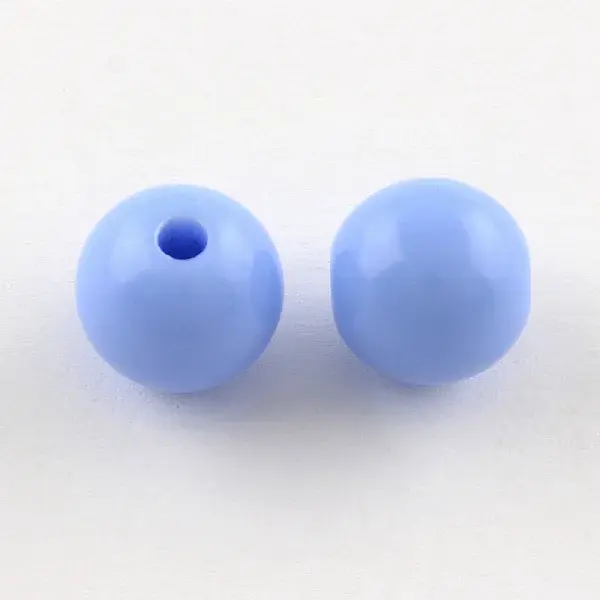 Round Opaque Acrylic Beads