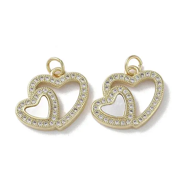 Brass Micro Pave Cubic Zirconia Pendants