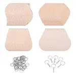 DIY Leaf & Teardrop Poplar Wood Big Pendant Keychain Making Kits