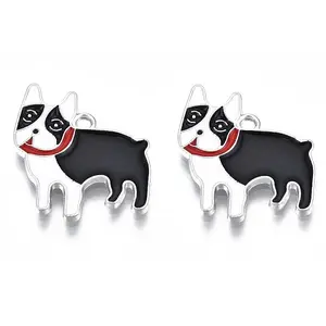 Rack Plating Alloy Enamel Pendants