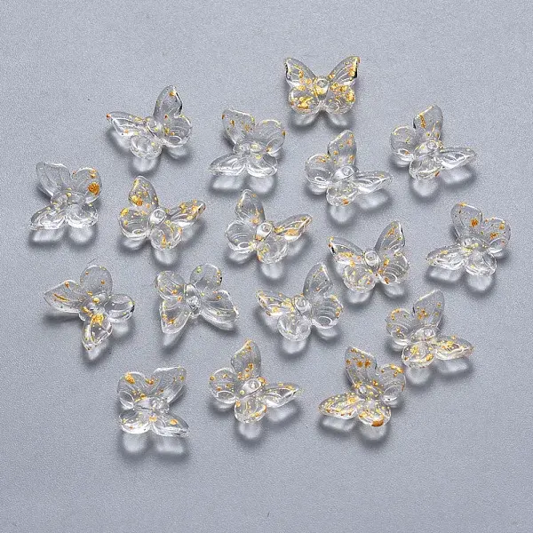 Transparent Spray Painted Glass Charms