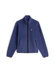 Tommy Jeans Prechodná bunda 'Tommy Badge Relaxed Zip-thru'  enciánová
