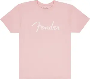 Fender Spaghetti Logo T-Shirt, Shell Pink, M