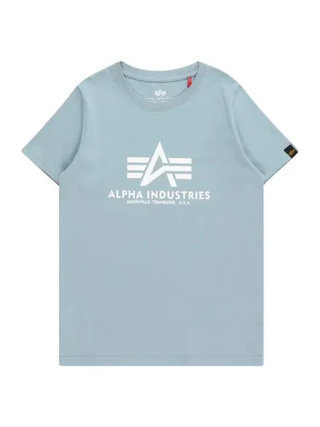 ALPHA INDUSTRIES Tričko  modrosivá / biela