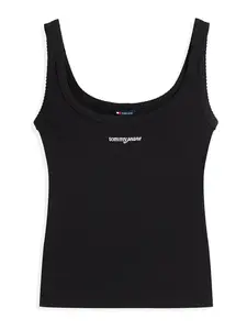 Tommy Jeans Top  čierna / biela