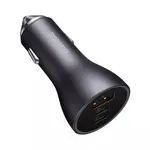 Nabíječka do auta Baseus Magic 65W 1x USB, 2x USB-C, černá
