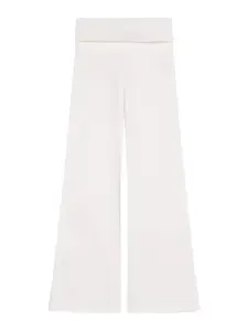Bershka Nohavice  krémová / čierna