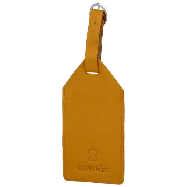 Kožená jmenovka na kufr žlutá - Katana Enisia