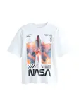 Next Tričko 'NASA'  modrá / oranžová / čierna / biela
