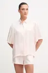 BOSS  pyžamová košile dámská z viskózy B Monogram_Top