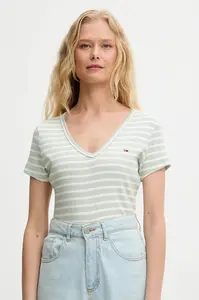Tommy Jeans tričko dámske bavlnené s elastanom