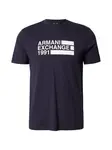 ARMANI EXCHANGE Tričko  námornícka modrá / biela