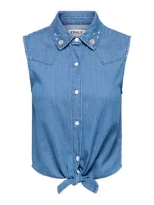 ONLY Blúzka 'ONLBRIAR'  modrá denim