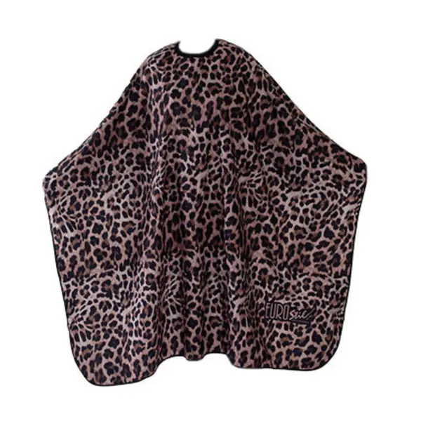 Kadeřnická pláštěnka na stříhání Eurostil Professional - leopard - kovový háček (07746) + dárek zdarma