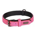 Kožený obojek pro psy Flamingo Leza růžová | P53470