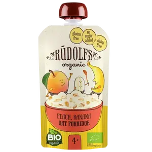 RUDOLFS BIO kapsička Broskev, banán, celozrnná ovesná kaše 110 g