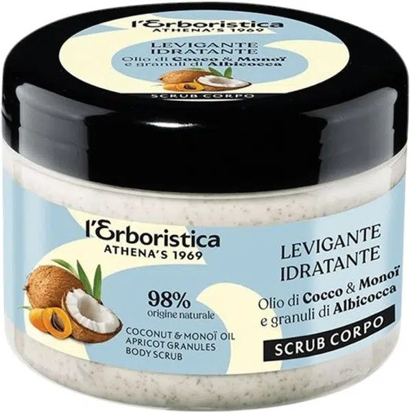 ERBORISTICA Tělový peeling s kokosovým olejem a tahitským monoi a meruňkovými peckami 200 ml
