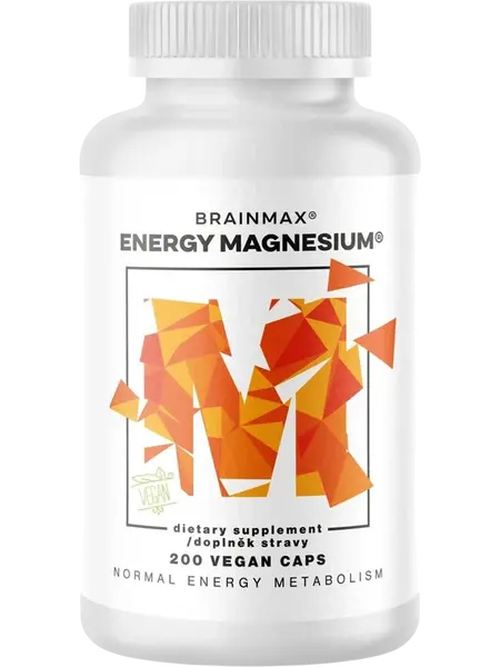 BRAINMAX Energy Magnesium® 1000 mg Hořčík Malát 200 mg 200 kapslí