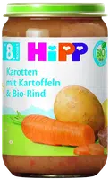 HIPP BIO Brambory, zelenina a hovězí maso, od 8. měsíce, 220 g