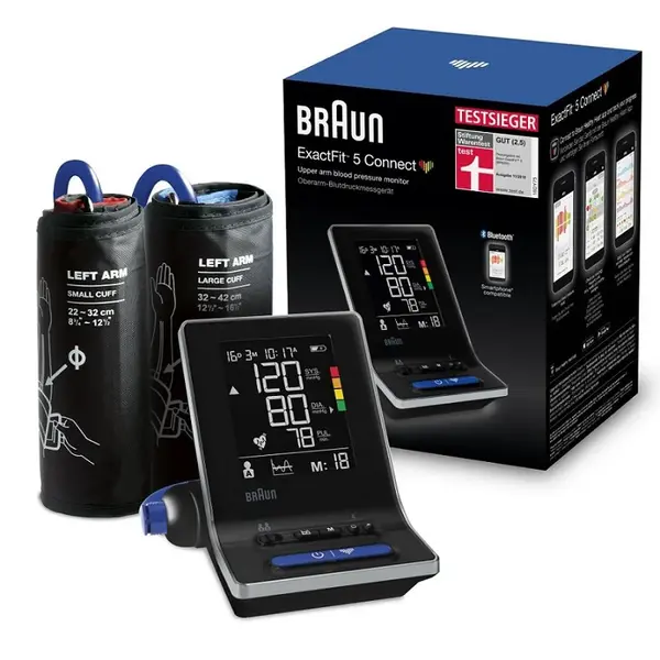 BRAUN Exactfit 5 connect BUA6350, ramenní tlakoměr s funkcí Bluetooth