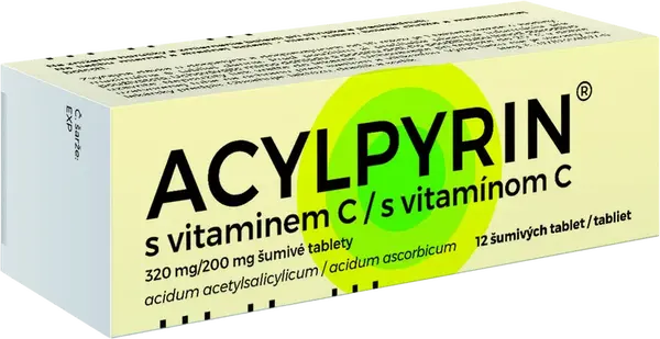 ACYLPYRIN s vitaminem C 320mg/200mg 12 šumivých tablet