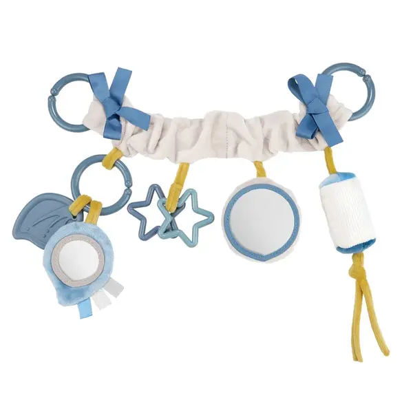 CANPOL BABIES Závěsná hračka na kočárek/autosedačku Pastel Friends šedá