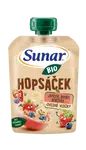 SUNAR BIO ovocná kapsička Hopsáček jahoda, banán, borůvka a ovesné vločky 100 g