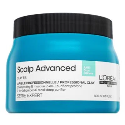 L´Oréal Professionnel Scalp Advanced Anti-Oiliness Professional Clay 2-in-1 Shampoo & Mask Deep Purifier šampon + maska pro mastné vlasy 500 ml