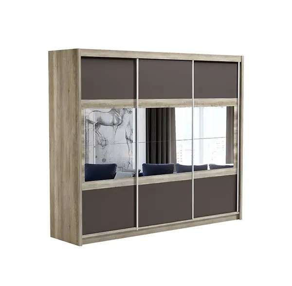 Šatní skříň Salwador Barva korpusu: Dub - canyon, Rozměry: 250 cm, Dveře: Lava