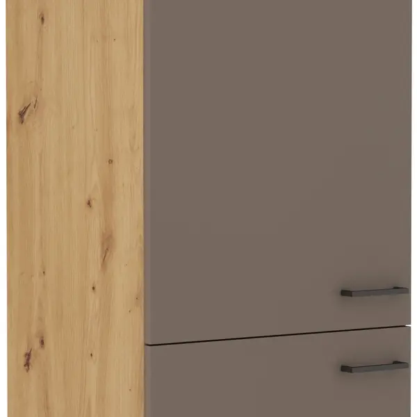 Vysoká potravinová skříňka Bolonia 60 DK-210 2F Barva korpusu: Dub artisan, Barva dvířek: Truffle Grey