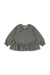 Dětská halenka Konges Sløjd TERRE BLOUSE GOTS tyrkysová barva, vzorovaná, KS104011