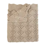 BIBS pletená vlnkovaná deka z BIO bavlny, Vanilla