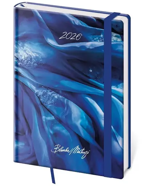 Denní diář 2026 A5 Vario Matragi Blue s gumičkou