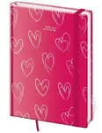 Denní diář 2026 A5 Vario Hearts s gumičkou