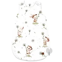 Miminu Spací vak, bavlna, 74 cm, Kocourek a pampeliška - bílá