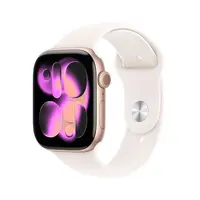 Apple Watch S11 Cell - 46mm Sport Band růžově zlaté/světleruměné S/M